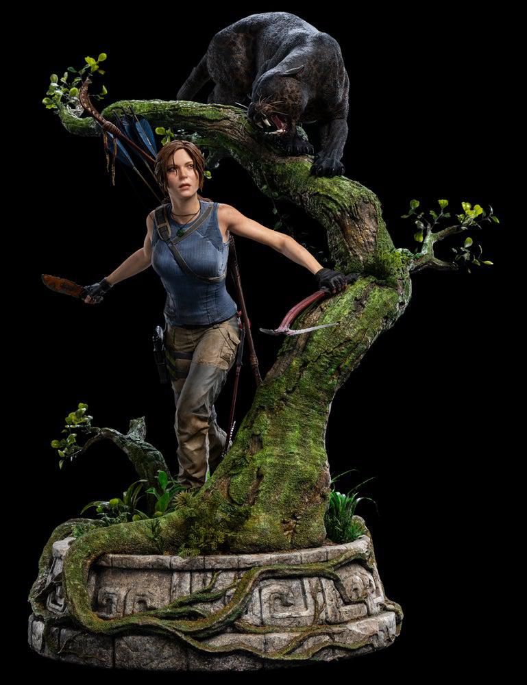 lara croft statue