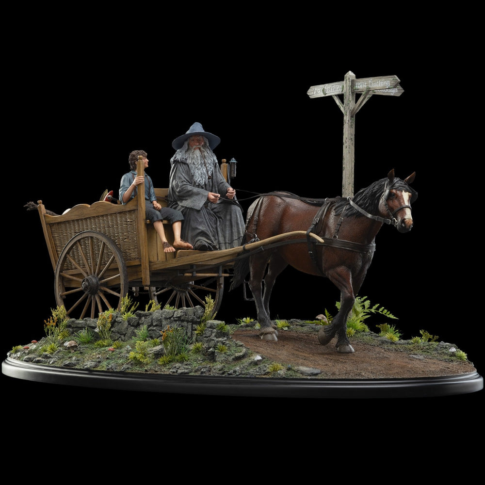 weta gandalf and frodo on cart