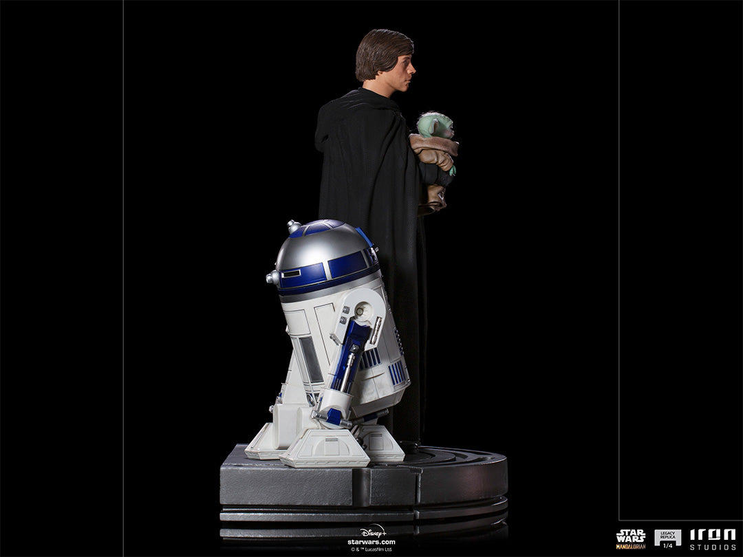 Luke Skywalker, R2-D2 and Grogu Legacy Replica 1/4 Scale Statue