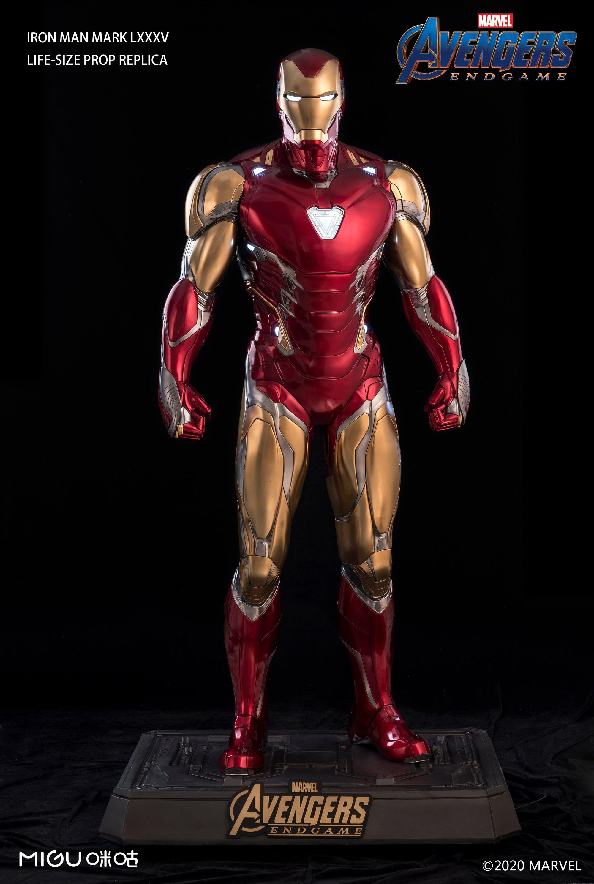 iron man suit statue