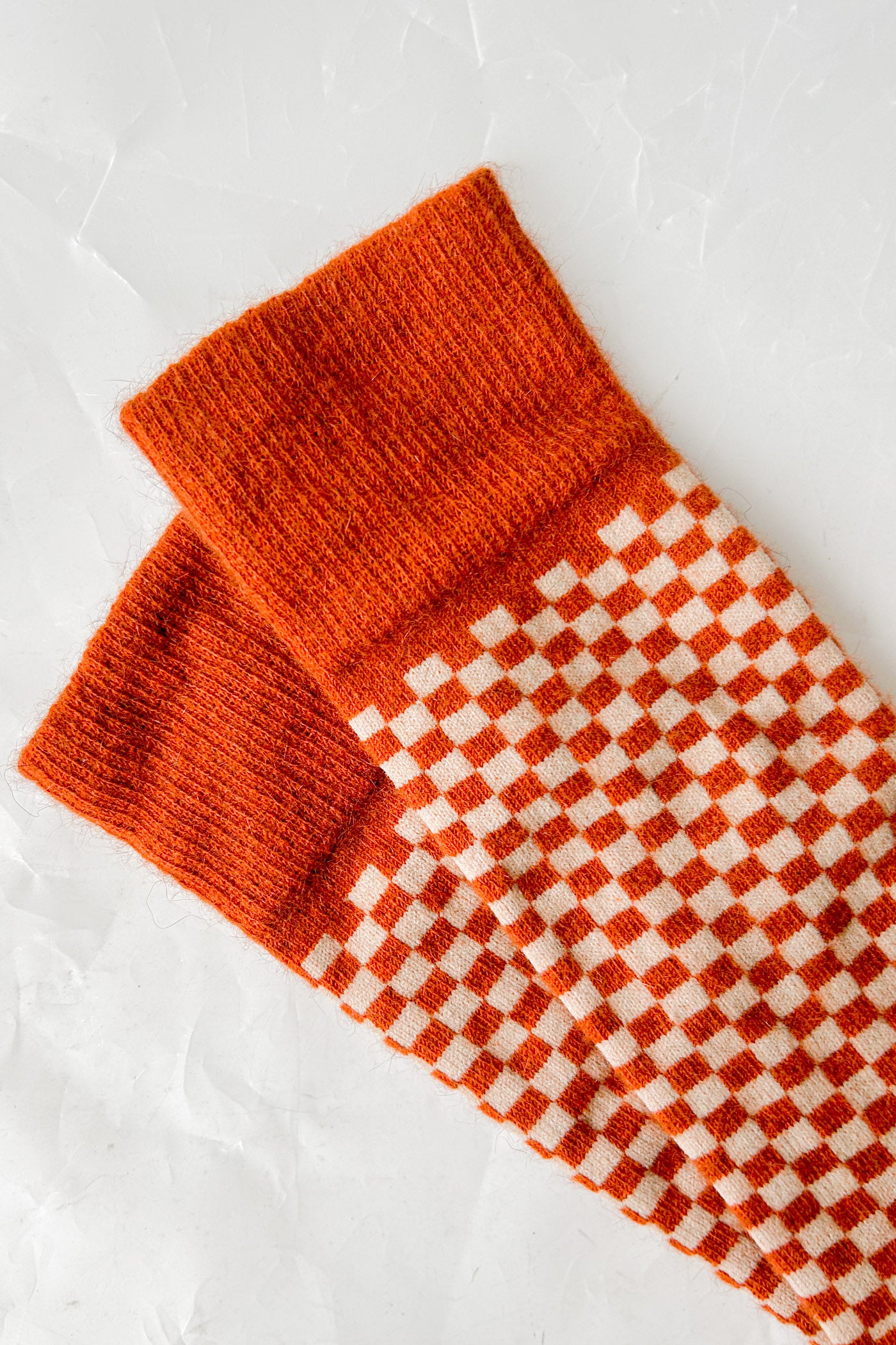 Possum and Merino Chess Socks - Spiced Orange — Crushes