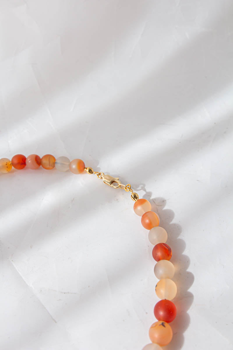 orange gem necklace