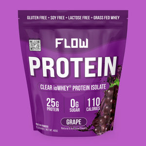 Clear ioWhey® Protein Isolate | Grape - Flow Supps - Clear Protein Drinks