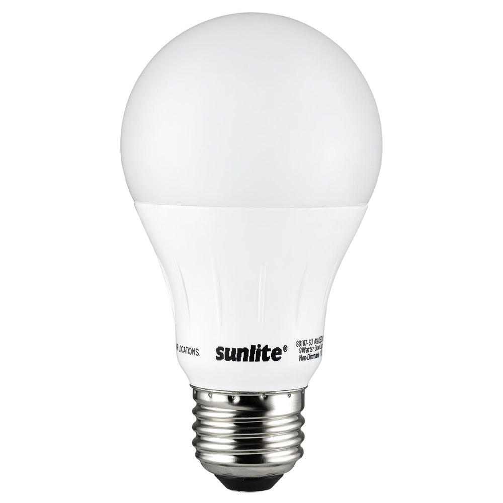 Sunlite A19/LED/PGL/9W LED 9W A19 Grow Plant Light Bulbs, Medium (E26 ...
