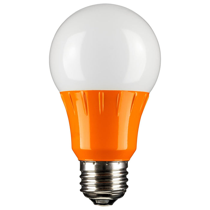 Sunlite LED A Type Colored 3W Light Bulb Medium (E26) Base, Orange — Bulb Center