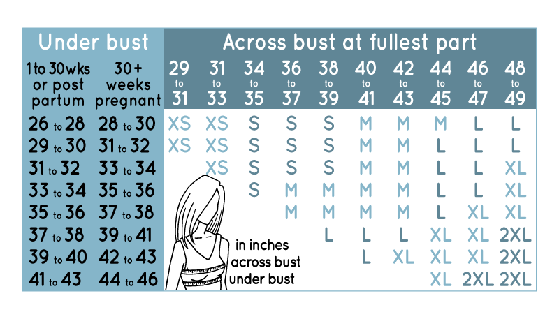Soothe Shirt Sizing Chart
