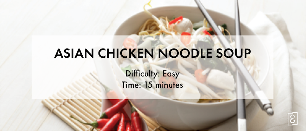 Asian noodle soup banner