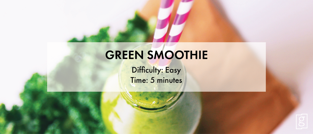 Diabetes green smoothie breakfast snack healthy kale