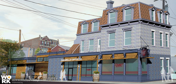 Proposed Conceptual Rendering of New Carabello Coffee in Newport, KY