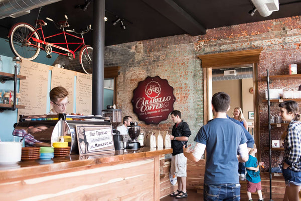 Inside the new Carabello Coffee Shop in Newport, KY Circa 2013