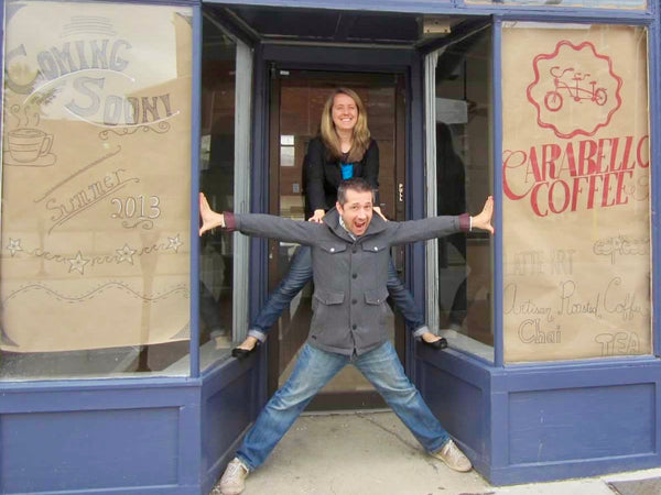 Justin and Emily Carabello Make plans to open their coffee shop in Newport, KY