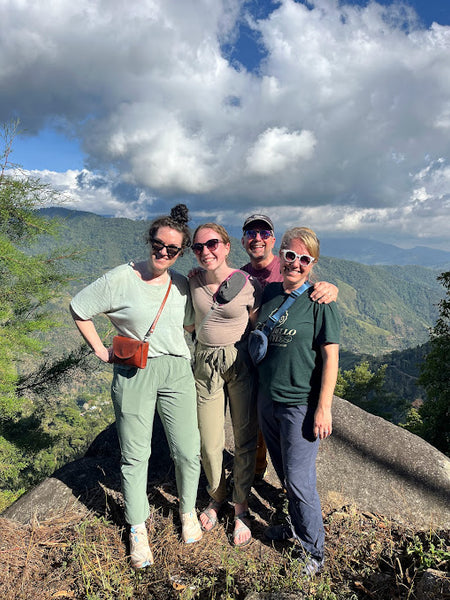 Our group on top of a mountain