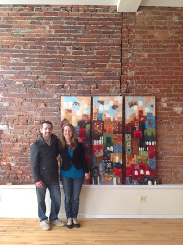Justin and Emily Carabello inside their new coffee shop in Newport, KY