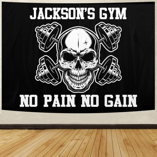 Skull Gym Flag Dumbbell Bodybuilding