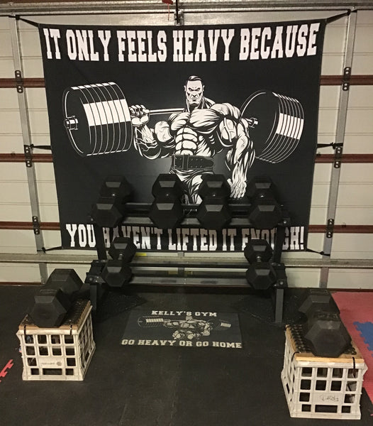 Muscle Man Weight Lifting Flag for Wall Art Decoration
