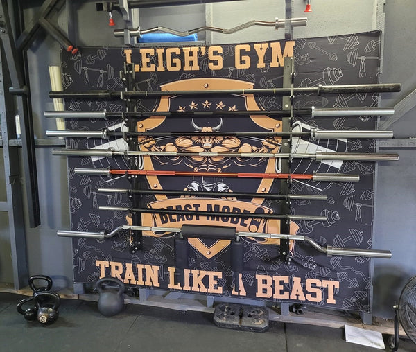 Bull Weight Lifting Flag For Garage Gym Decoration