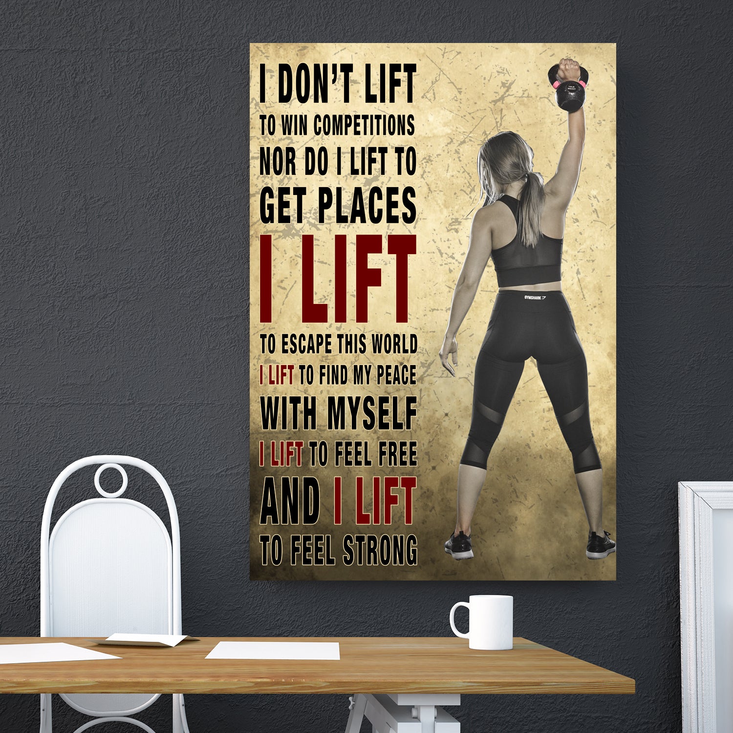 Women Poster Canvas Gym Wall Art Home Gym Decor Fitness Bodybuilding Gifts  – Style My Pride