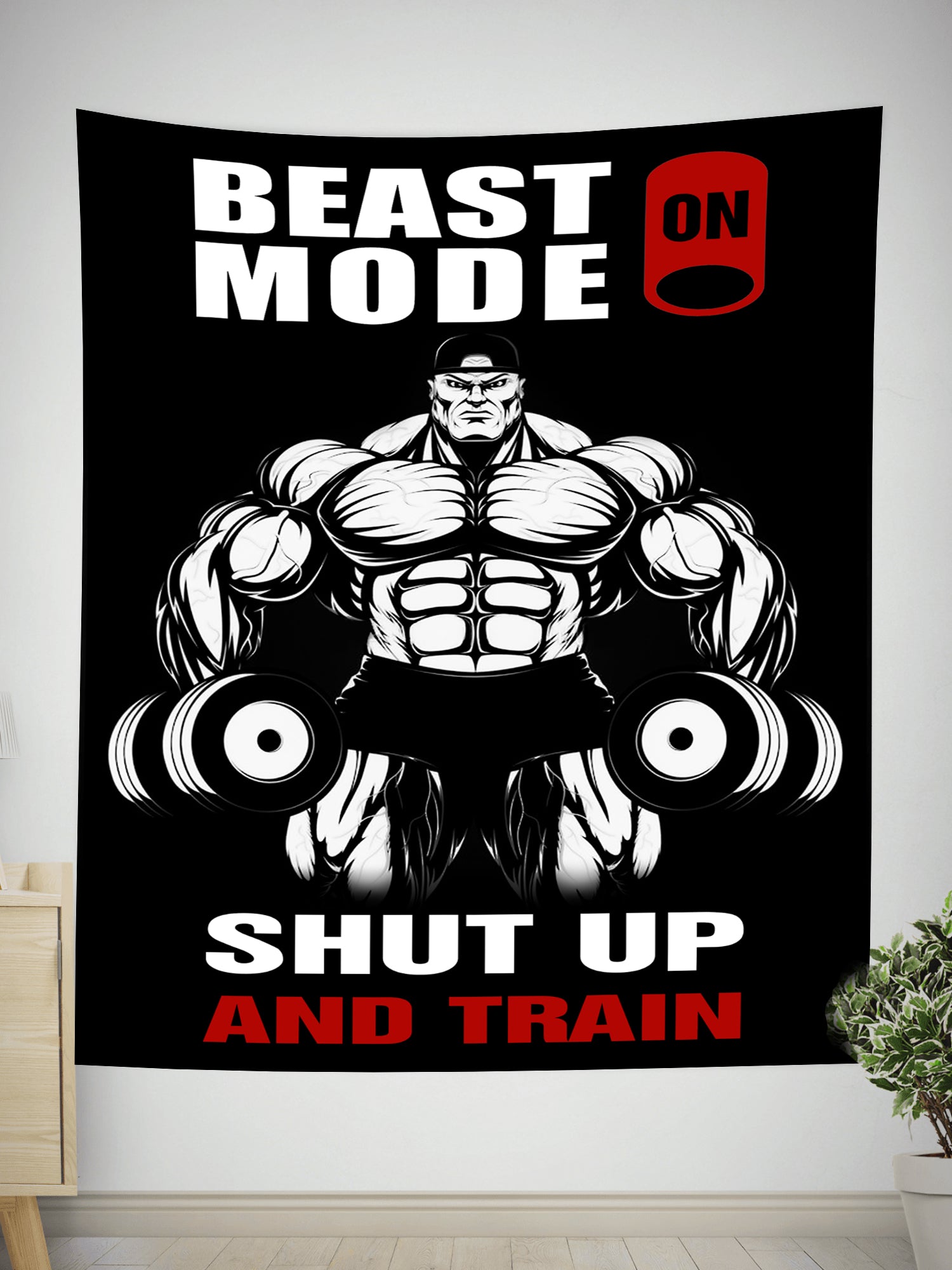 Anime Gym Flag, Custom Quote, Comic Character Home Gym Banner or