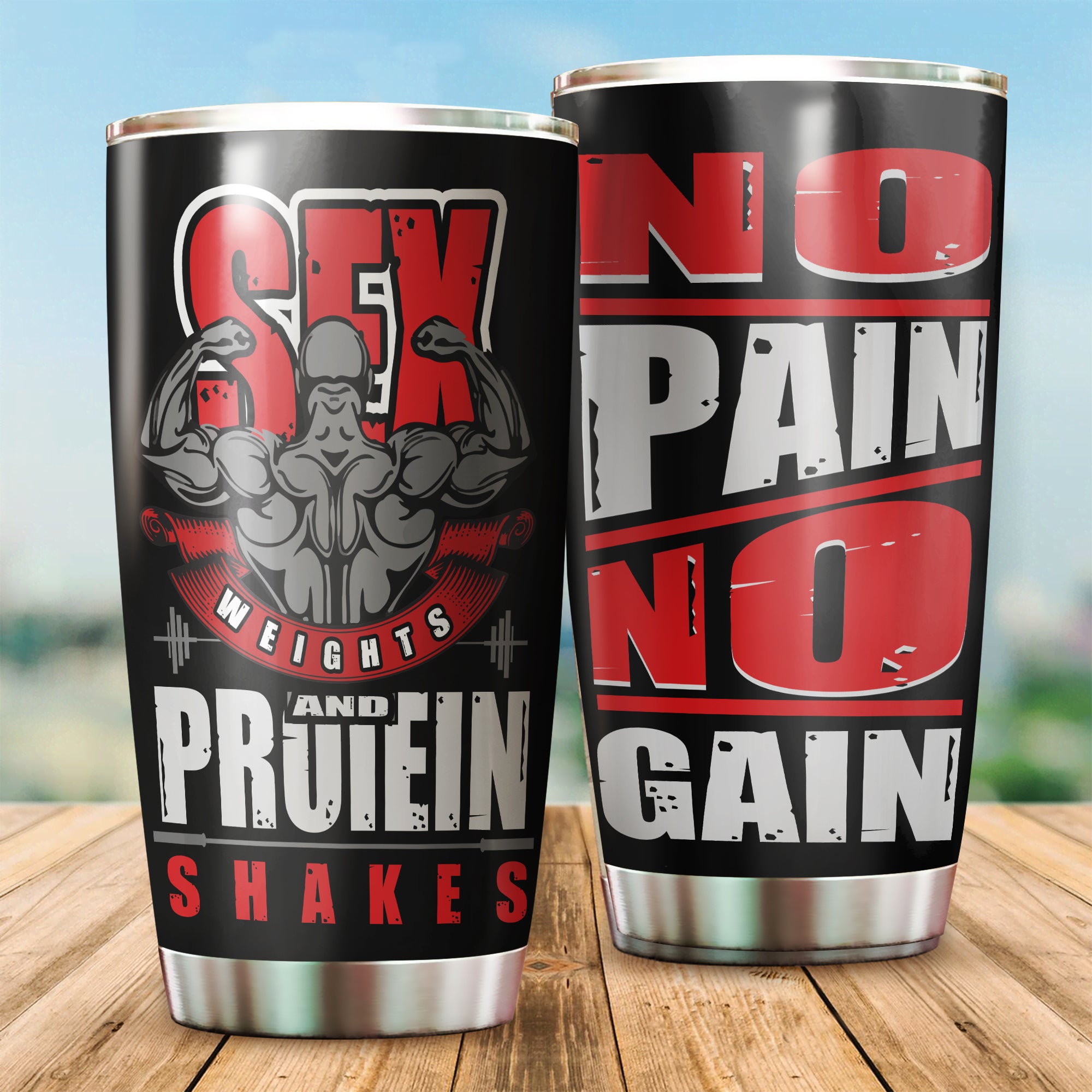 Personalized Gym Tumbler Cup Workout Gifts Bull Train Like A Beast – Style  My Pride