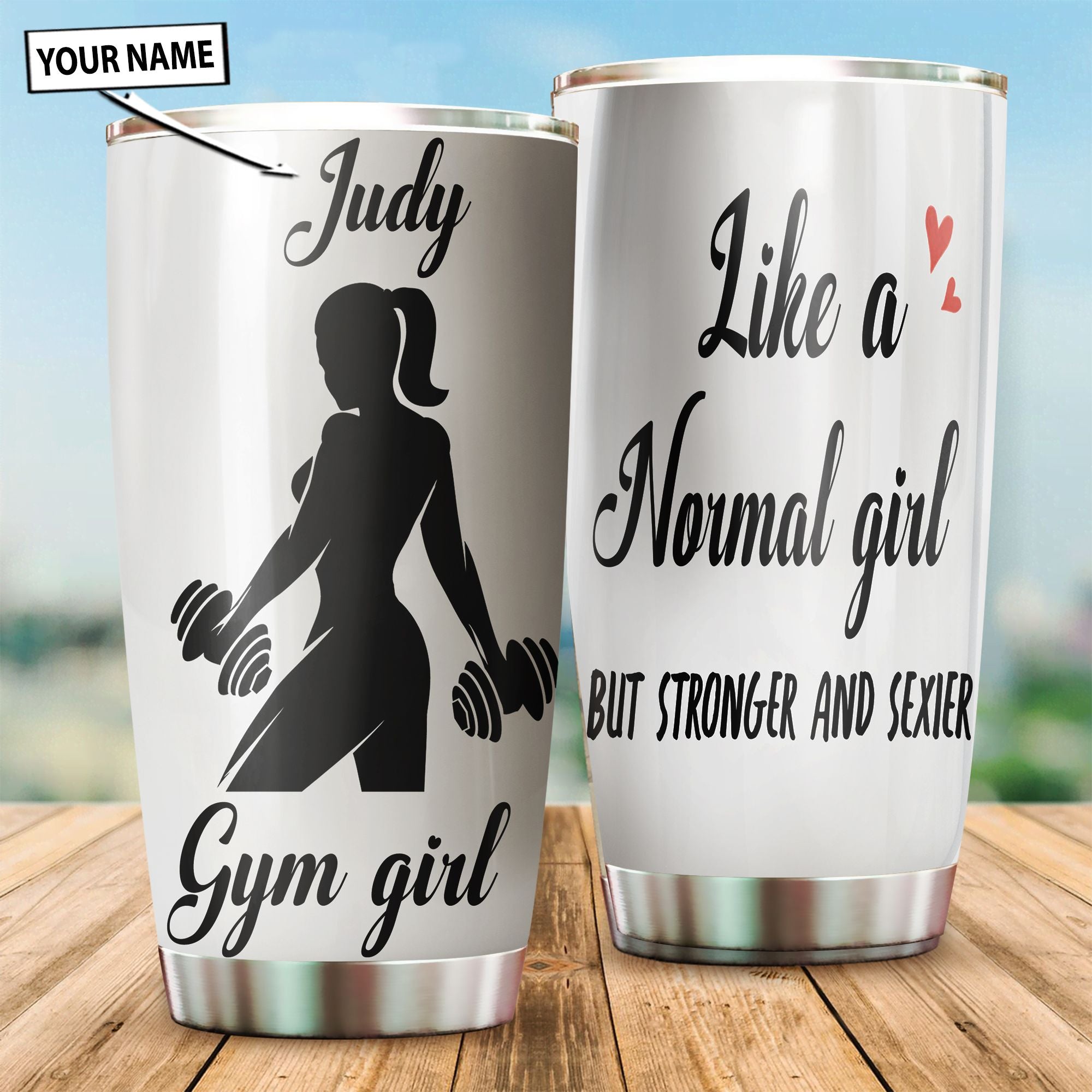 Fitness Couple Custom Tumbler Beauty And Beast Lift Together Stay Toge -  PERSONAL84