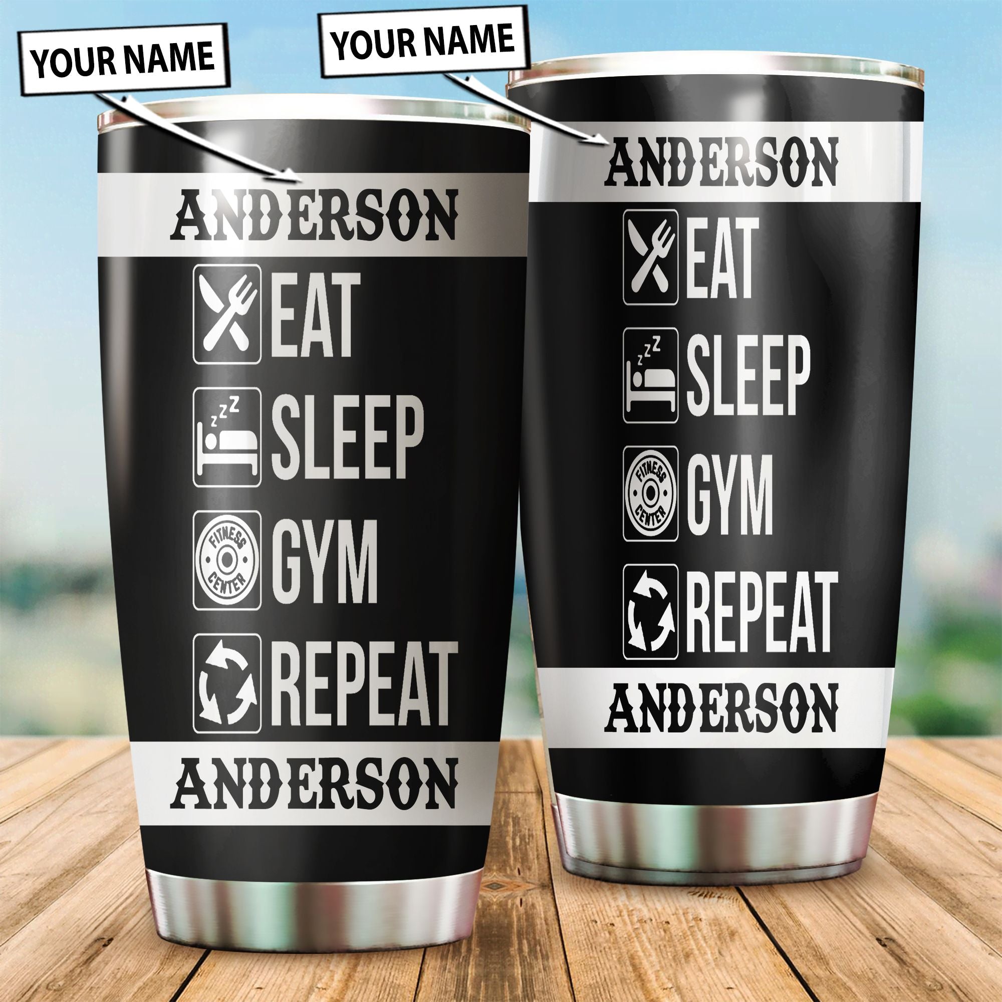 Resting Gym Face – Engraved Gym Tumbler, Workout Travel Mug, Gym