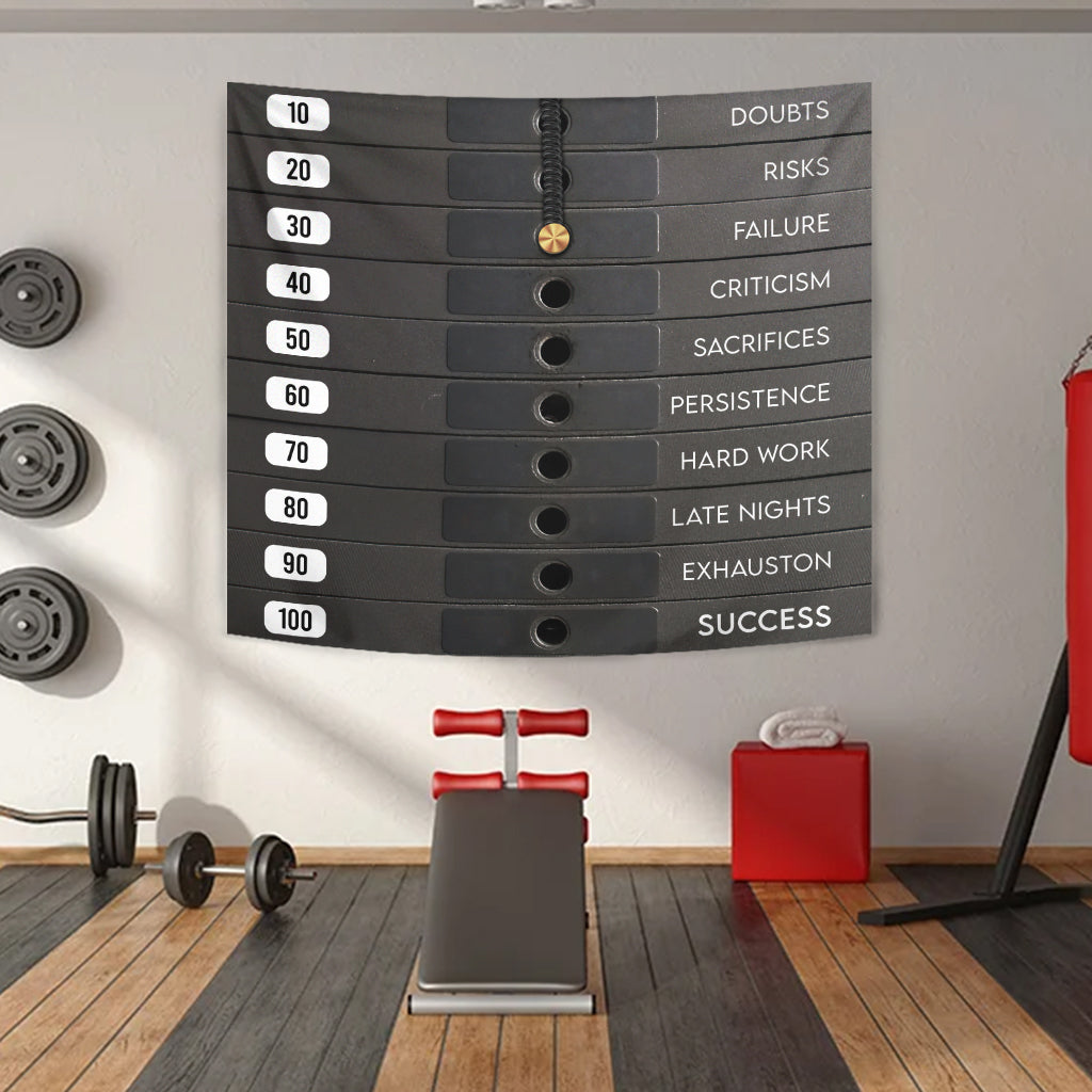  Gym Rat Banner - Home Gym Decor - Large Wall Art