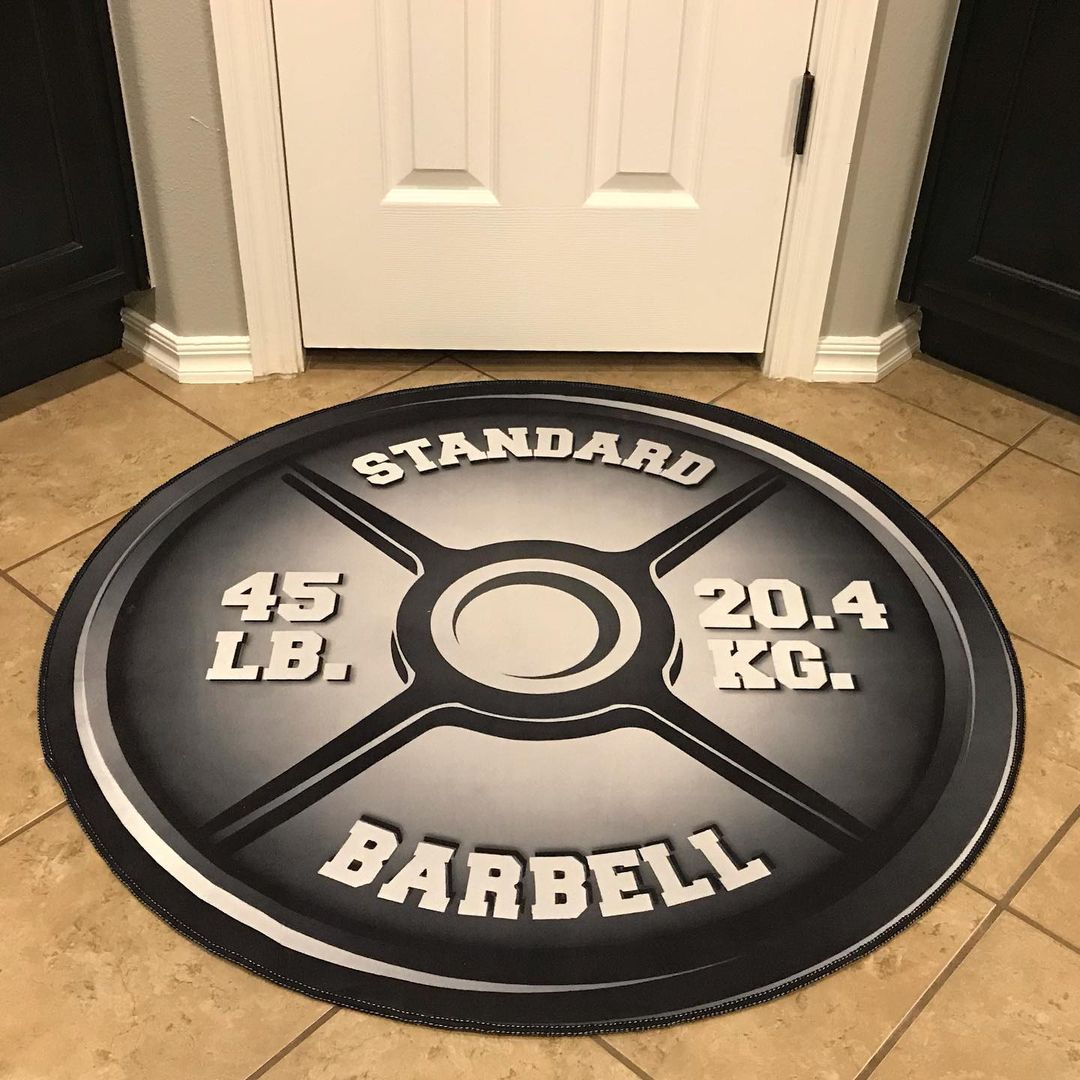 Personalized Home Gym Decor Eat Sleep Train Repeat Weight Plate Round Rug,  Carpet – Style My Pride