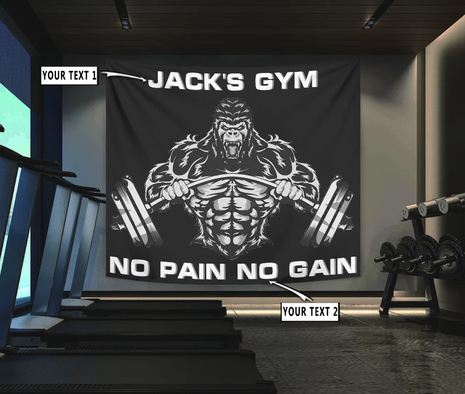 ENMOON Gorilla Gym Lifting Champs Flag Banner for Man Cave Home Gym (3x5ft,  Anti-Fade HD Printing 150D Poly) Premium Quality with Two Brass Grommets