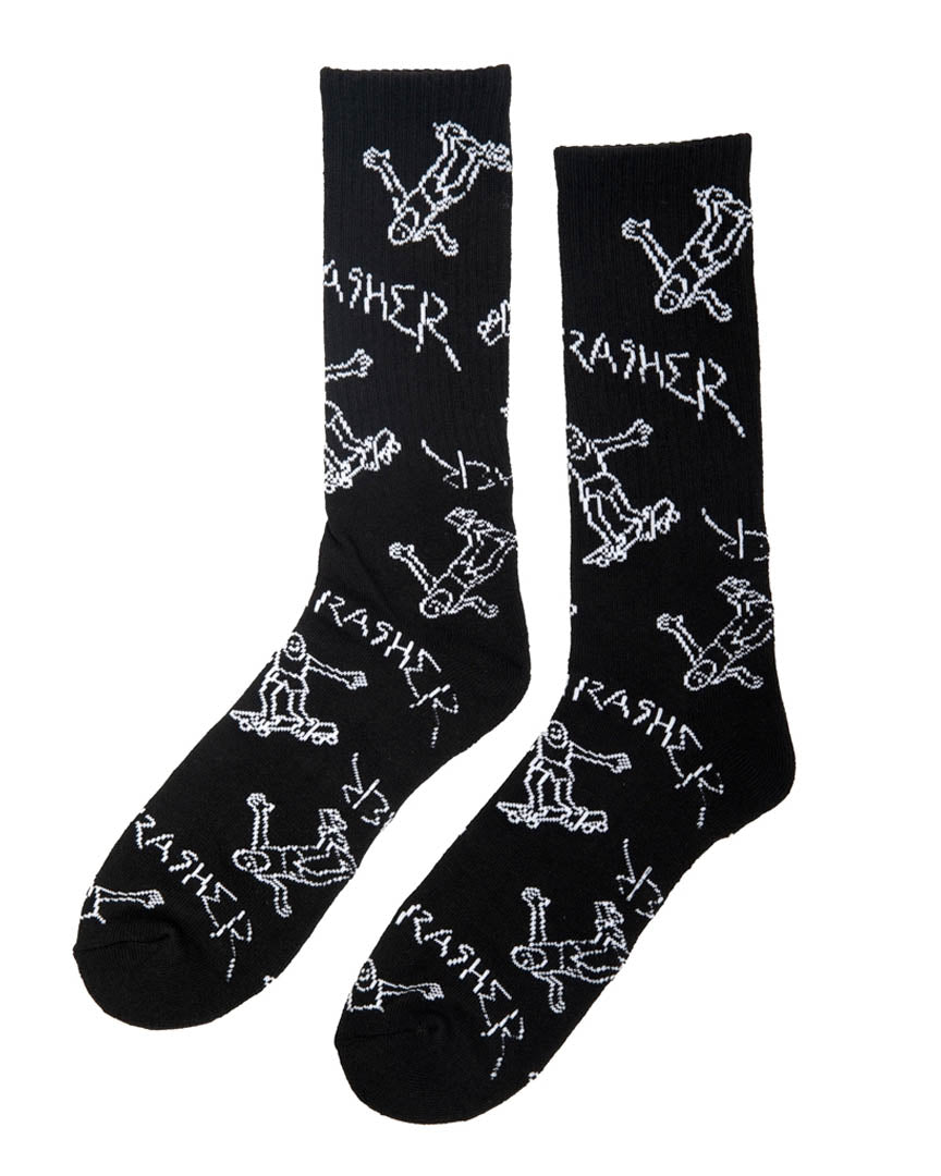 Thrasher Black Gon Logo Crew Socks – Boutique Adrenaline
