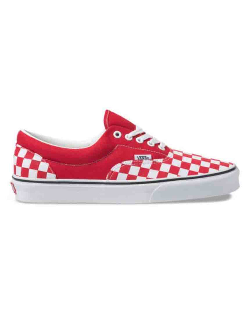 racing red checkerboard vans