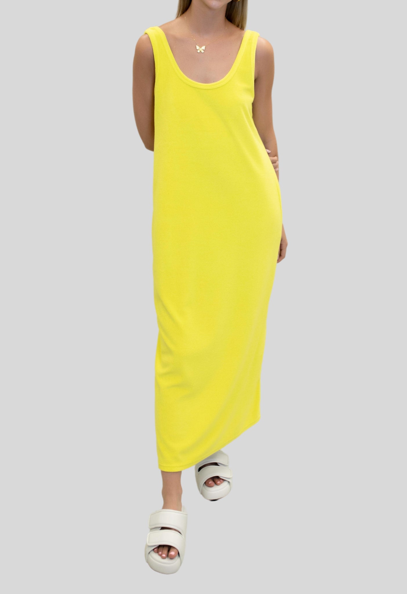 Yellow Terry Cloth Dress Nicole Kwon