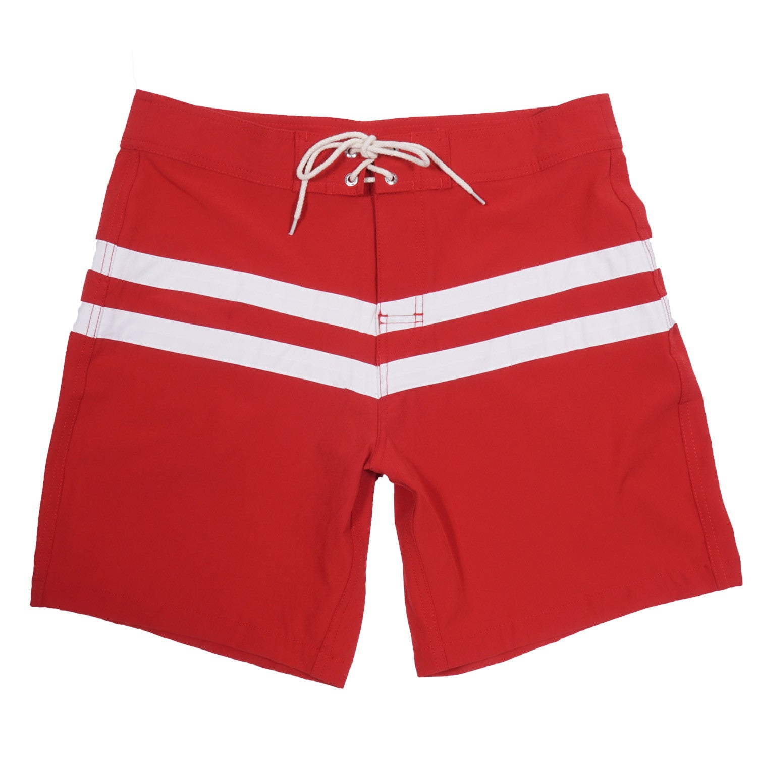 Copy of Eco 4 Way Stretch Boardshort Red with White Stripes – Greenlines