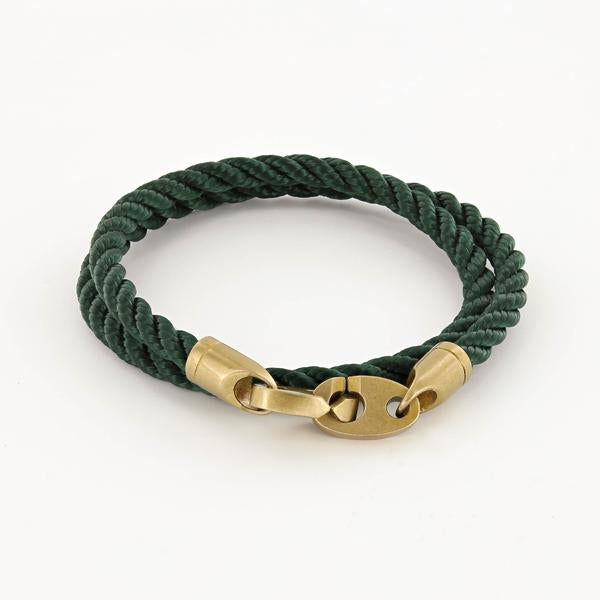 JOURNEY DOUBLE WRAP ROPE BRACELET - WHEAT + MATTE BRASS BRUMMELS