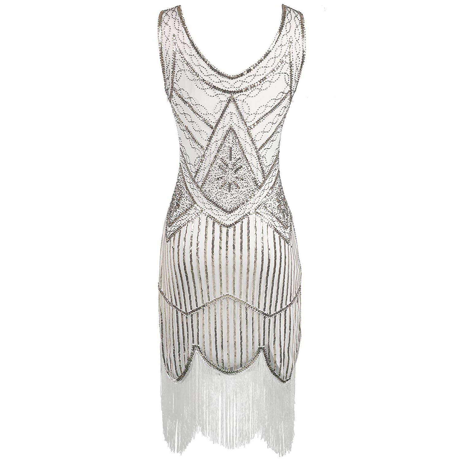 white flapper costume