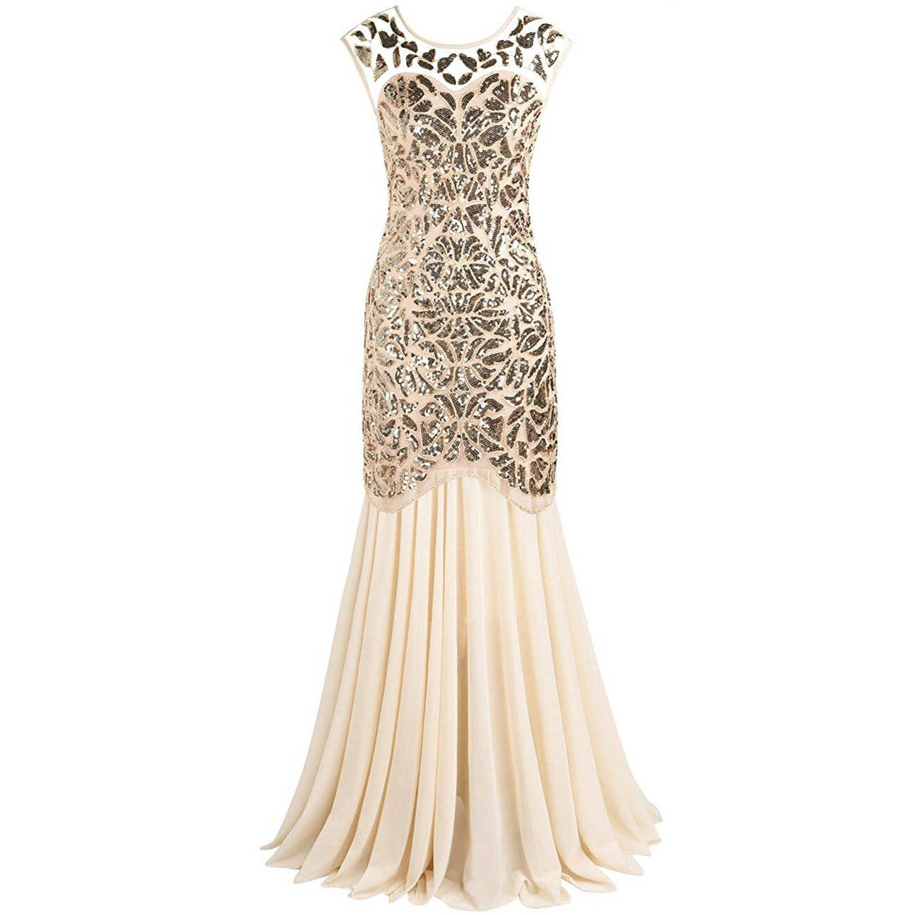 1920 maxi flapper dress