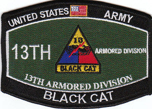 ARMY 13th Armored Division Military Occupational Specialty 