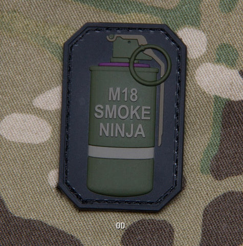 M18 SMOKE NINJA TACTICAL COMBAT PVC VELCRO MORALE PATCH ...