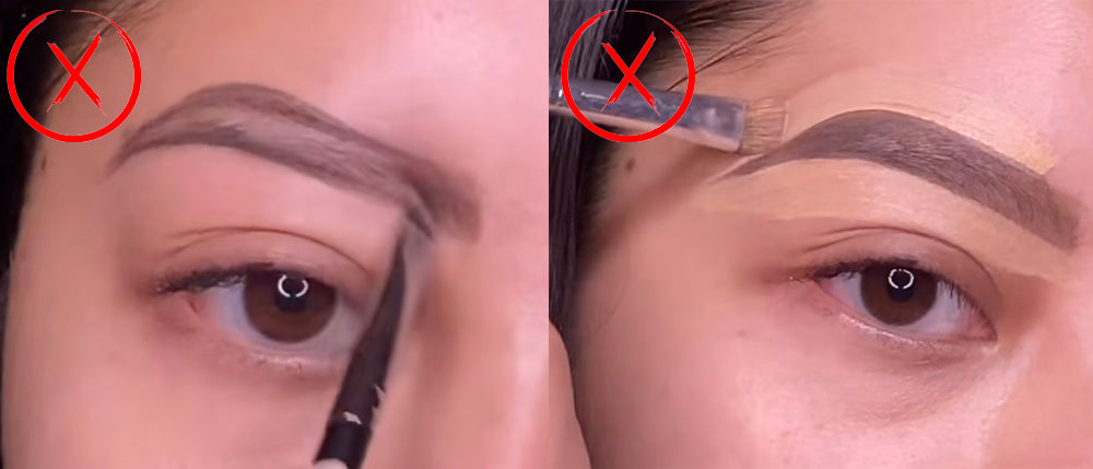 Wrong way to fill in brows | Alison Jade
