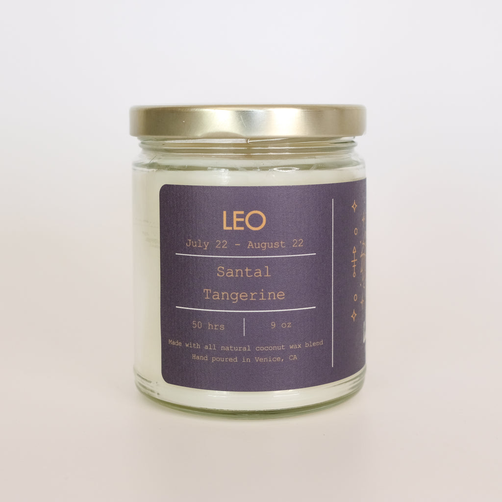 Leo Zodiac Candles Astrology Zodiac Sign Candles Lucin Candle Studio