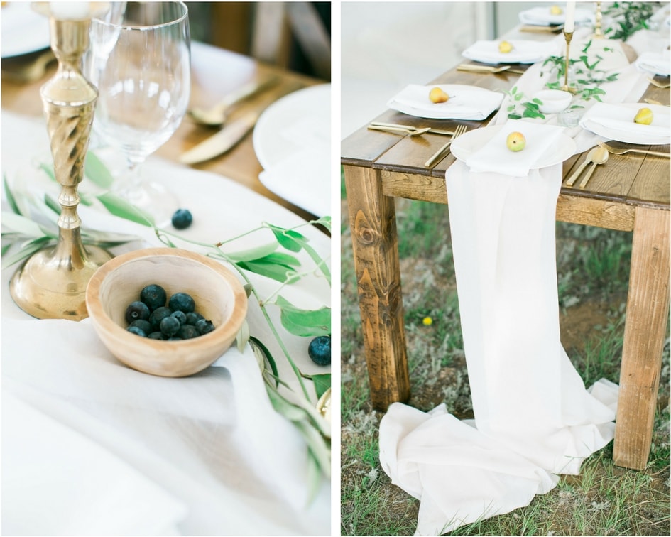 table draping for wedding reception