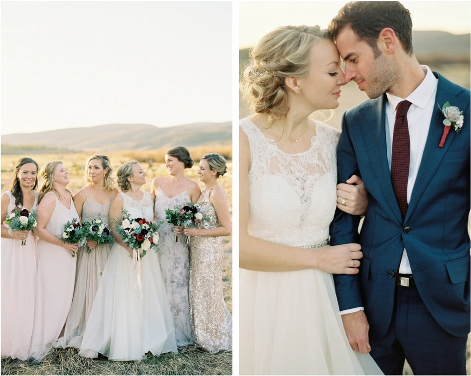 leanne Marshall wedding dress with bridesmaids