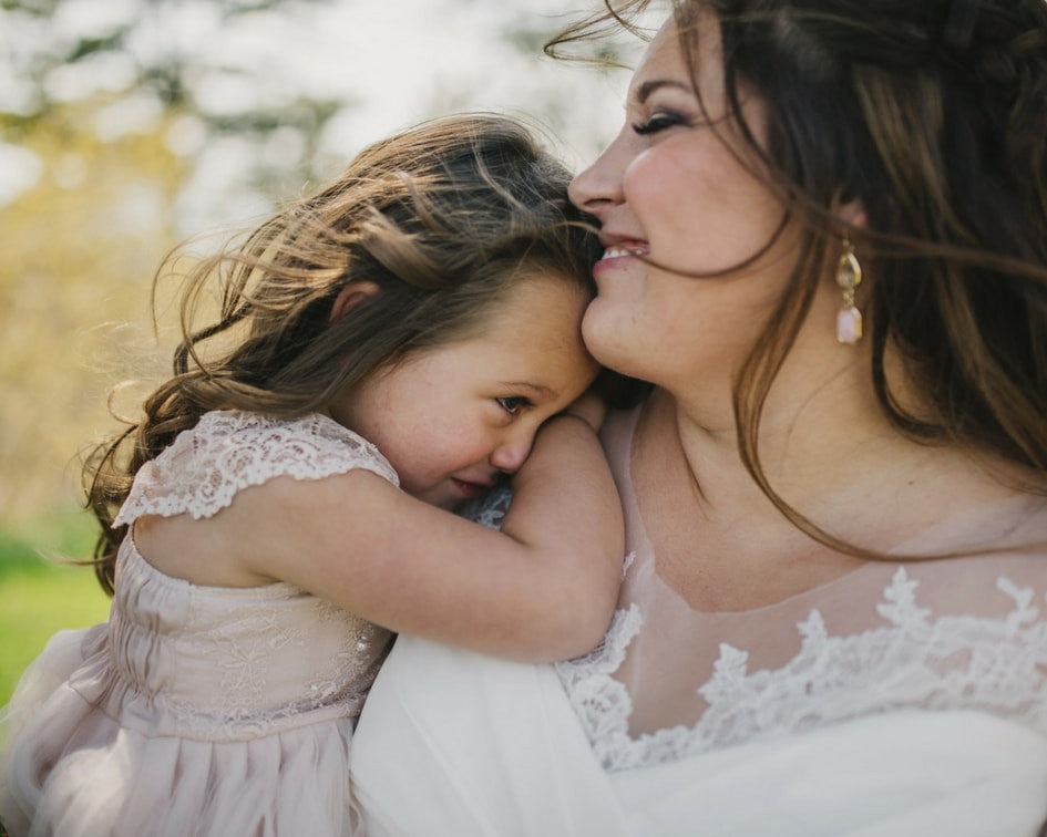 Lace and sequin flower girl 