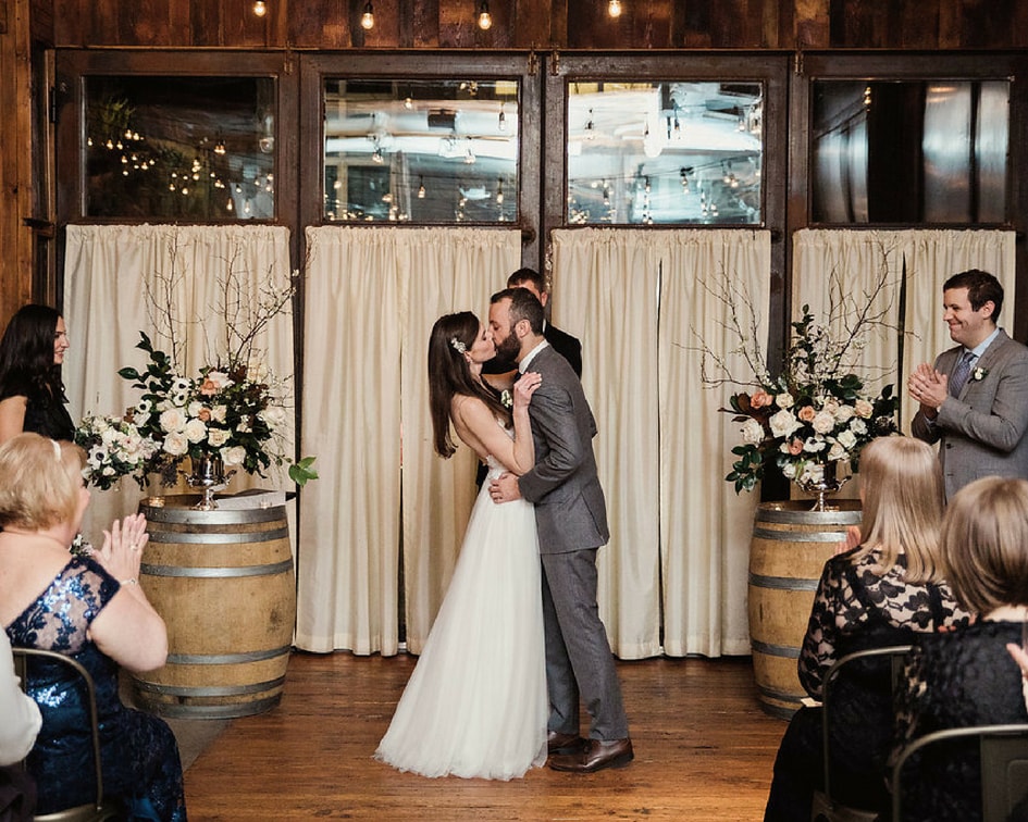 Brooklyn winery wedding ceremony 