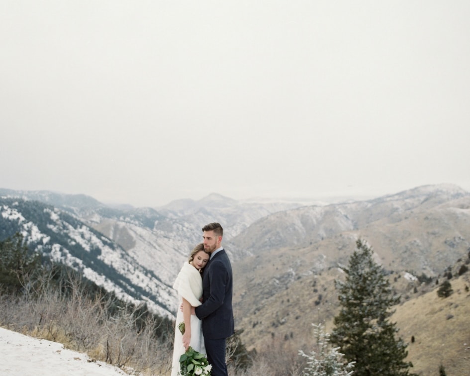 Rocky Mountain national park winter wedding