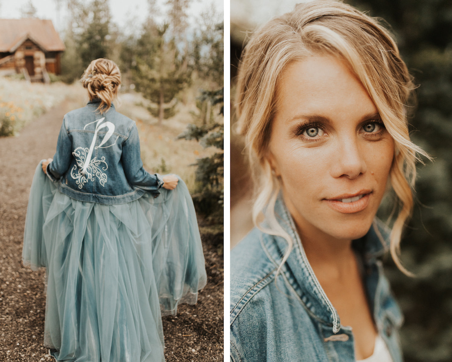 blue wedding dress from Chantel lauren