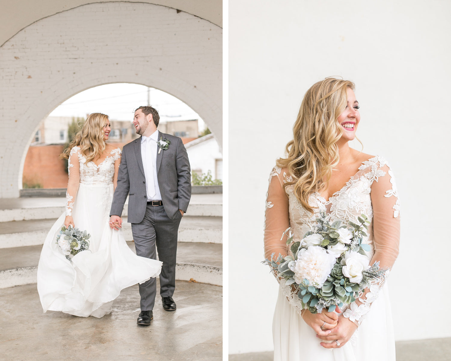 long sleeve lace wedding gown