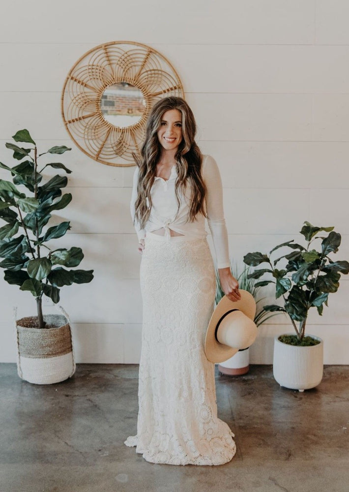 lace crochet maxi dress