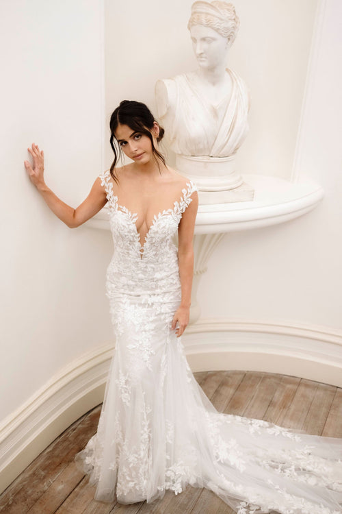 Emma Lace Fit and Flare Wedding Dress