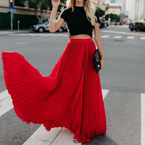 Women Bohemian Off Shoulder Pleated Maxi Dresses – ebuytrends
