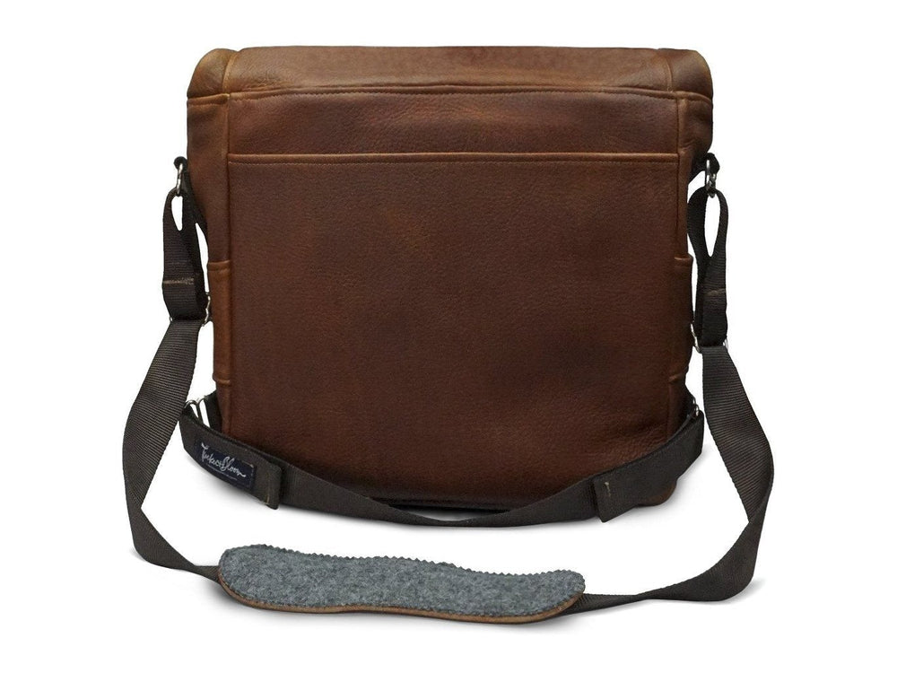 Bison Leather Edition North To South Messenger Bag.